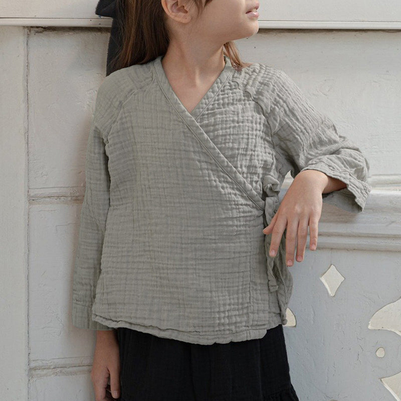 Long-Sleeve V-neck Bandage Cardigan Shirts TZ67