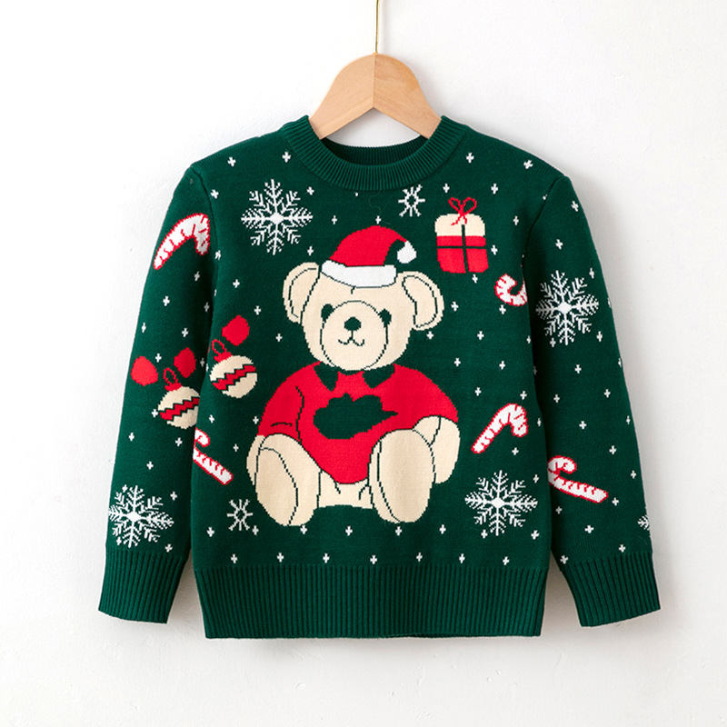 Christmas Bear Girl Pullover Bottoming Sweater GH10