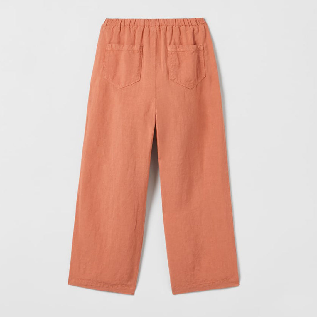 Girls Straight Neck Ruffle Top + Elastic Belt Straight Leg Pants (Set) VV22-(Hand Made)