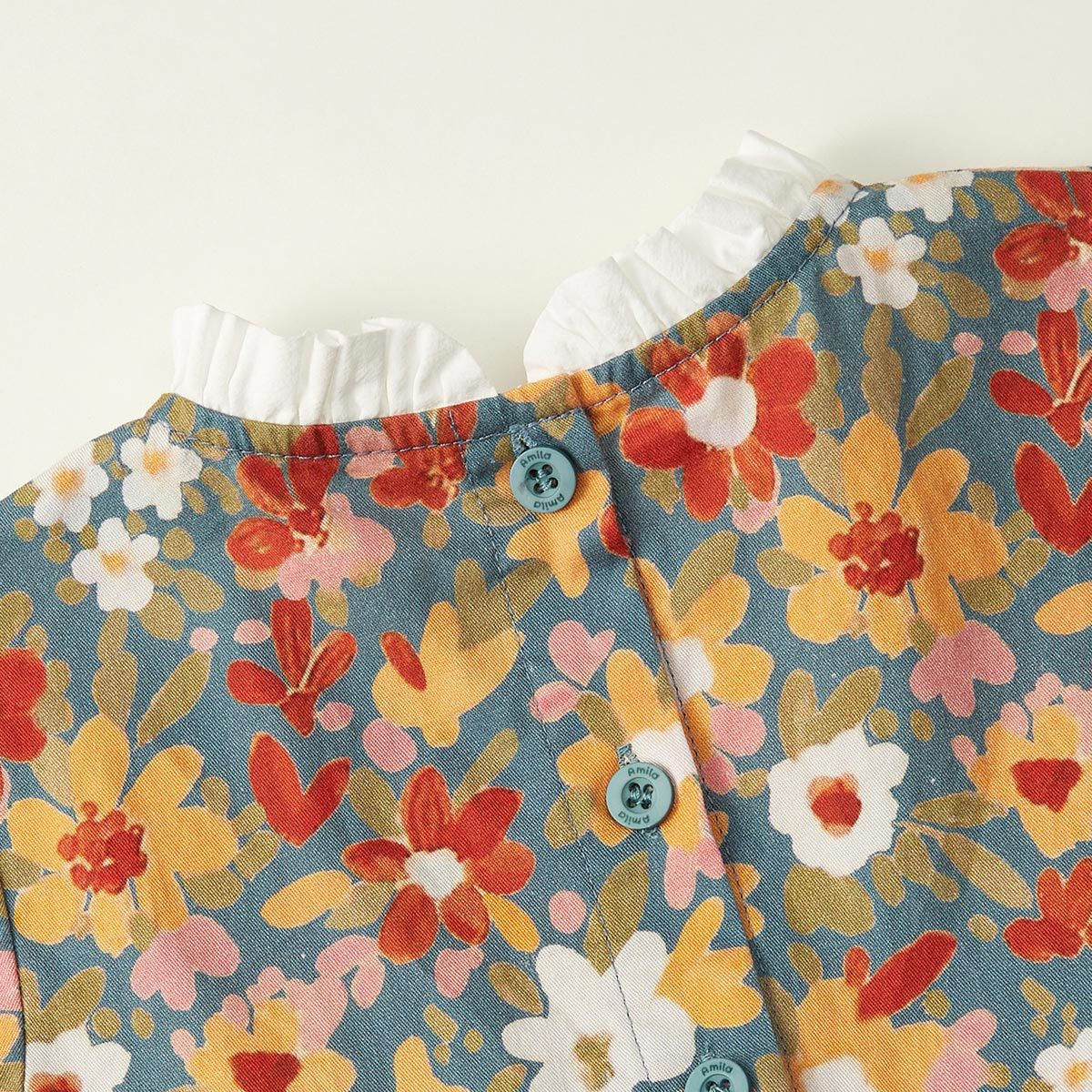 100% Cotton Flower Long Sleeves A-Line Skirt for Girls GH41