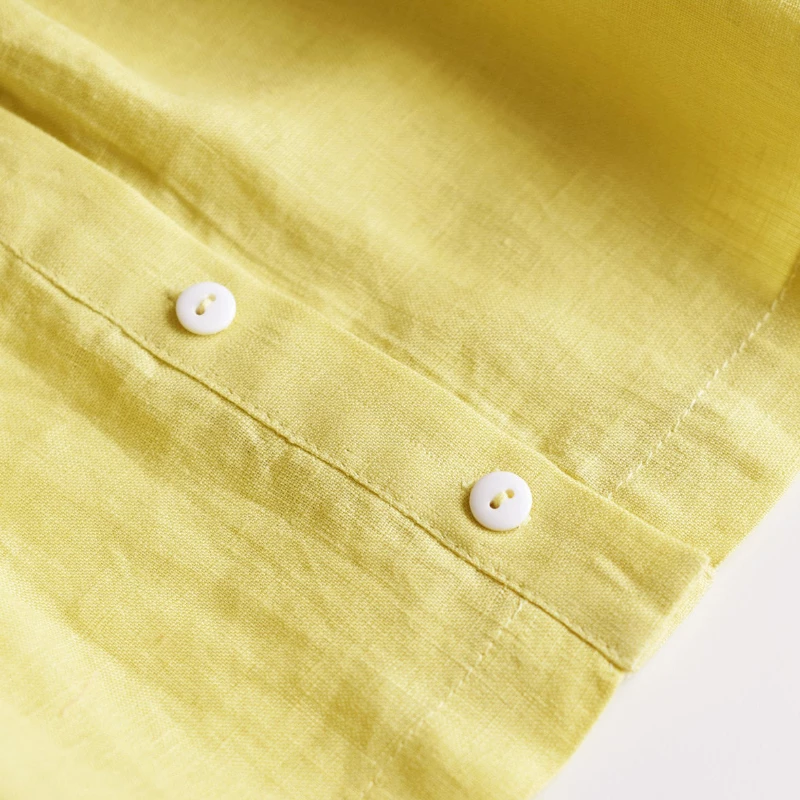 Cotton Linen Doll Collar Short-Sleeve Princess Dress TZ01