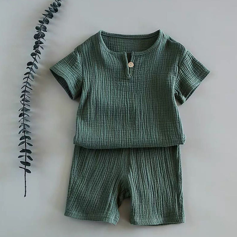 Boys And Girls Cotton Summer Suit WT766