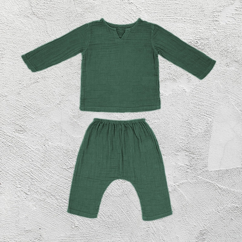 Boys And Girls Cotton Summer Suit WT766