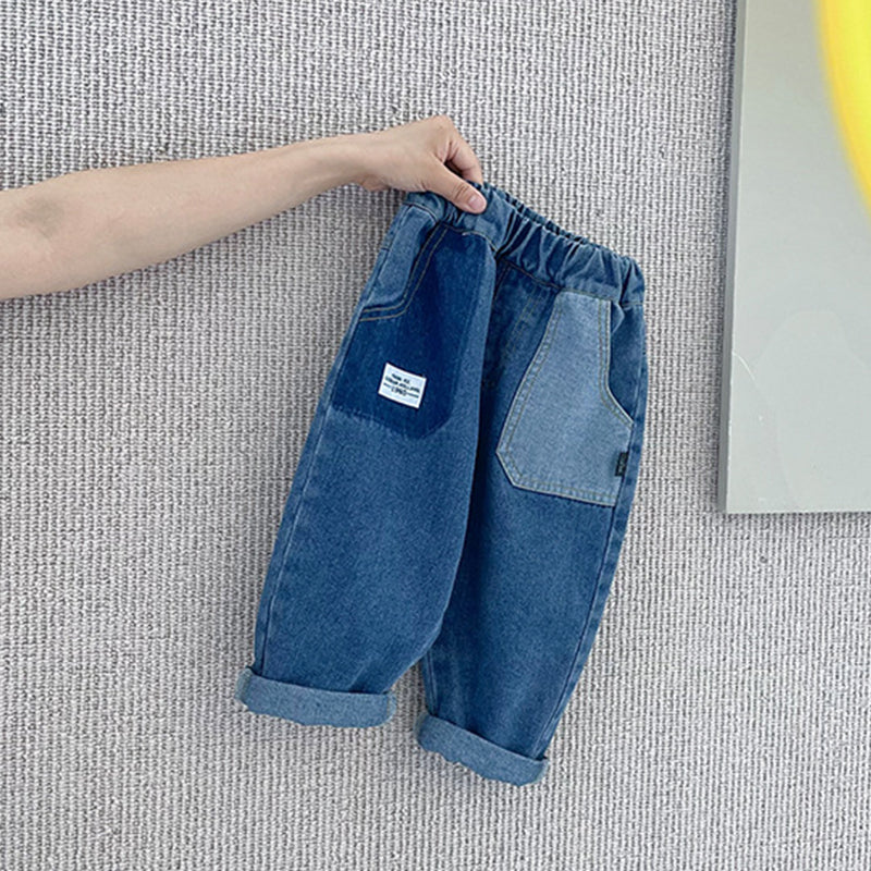 Children's Boys Casual Pocket Retro Jeans WTP103