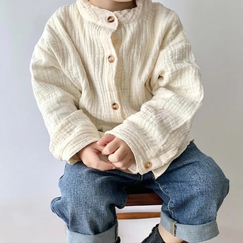 Children's Vintage Cotton Linen Shirt WT042