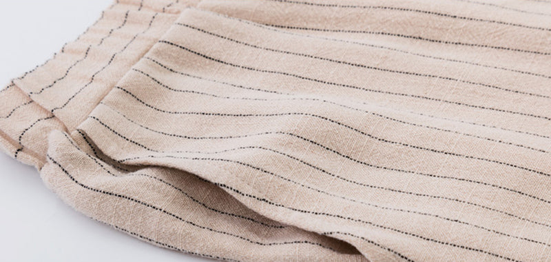 Children's Trousers Cotton And Linen Pants Striped Bloomers Simple Baby Kids Pants MZ19BXA0078T