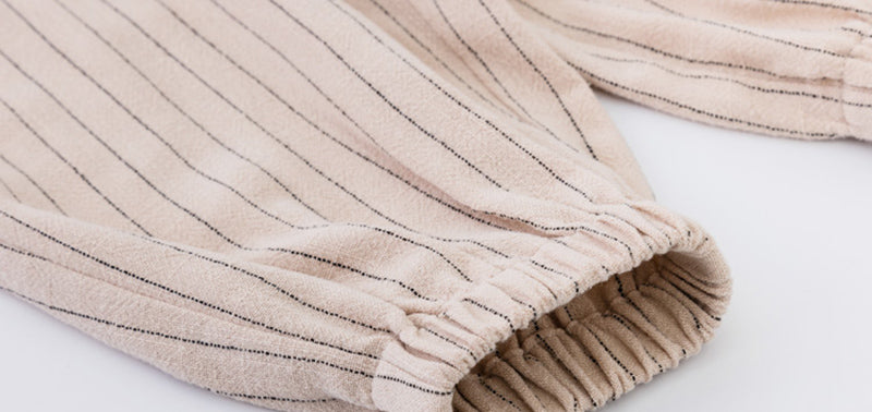 Children's Trousers Cotton And Linen Pants Striped Bloomers Simple Baby Kids Pants MZ19BXA0078T