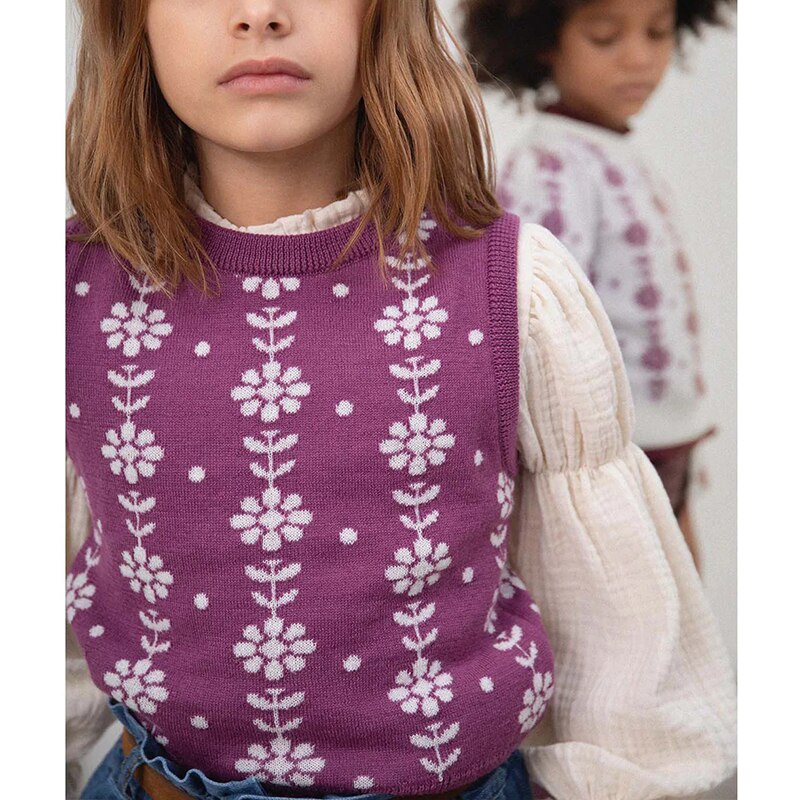 Girls Double Sleeve Muslin Soft Casual Pleated Tops VV16-(Hand Made)