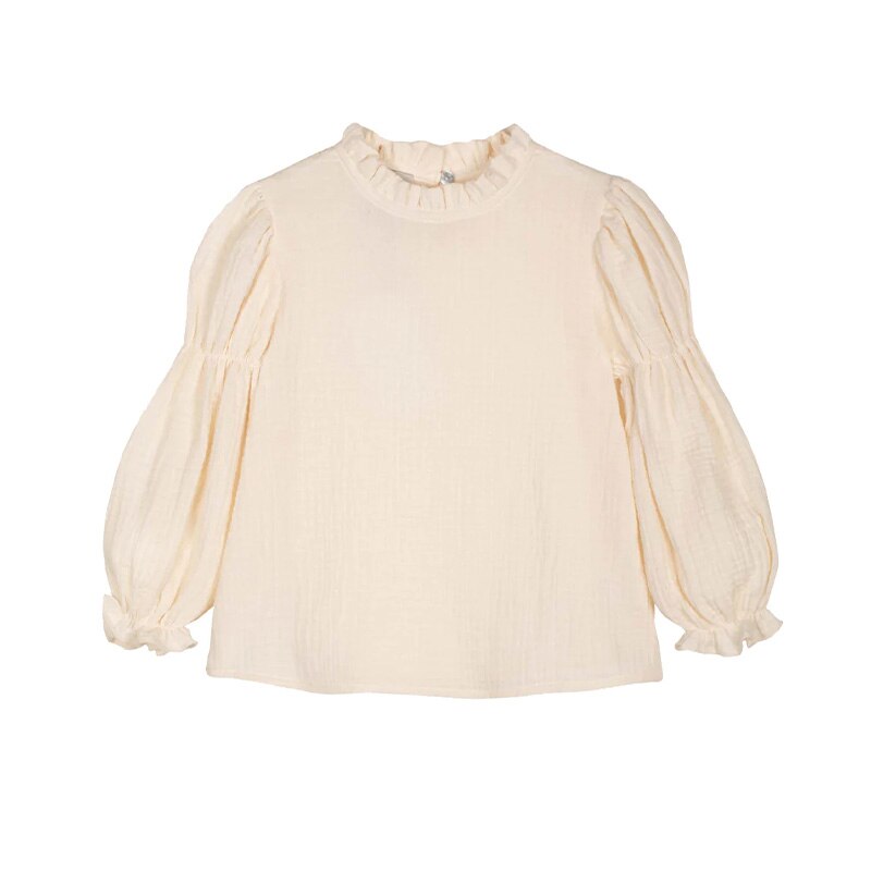 Girls Double Sleeve Muslin Soft Casual Pleated Tops VV16-(Hand Made)