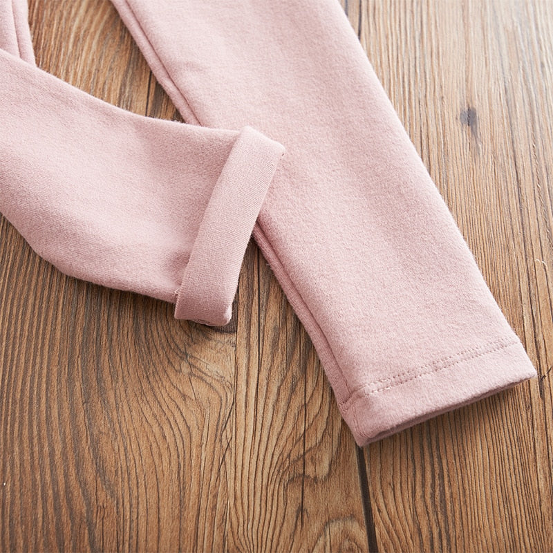 Girls Slim Stretch Leggings Autumn Thin New Trousers Children's Solid Color Casual Warm Pants WTP02