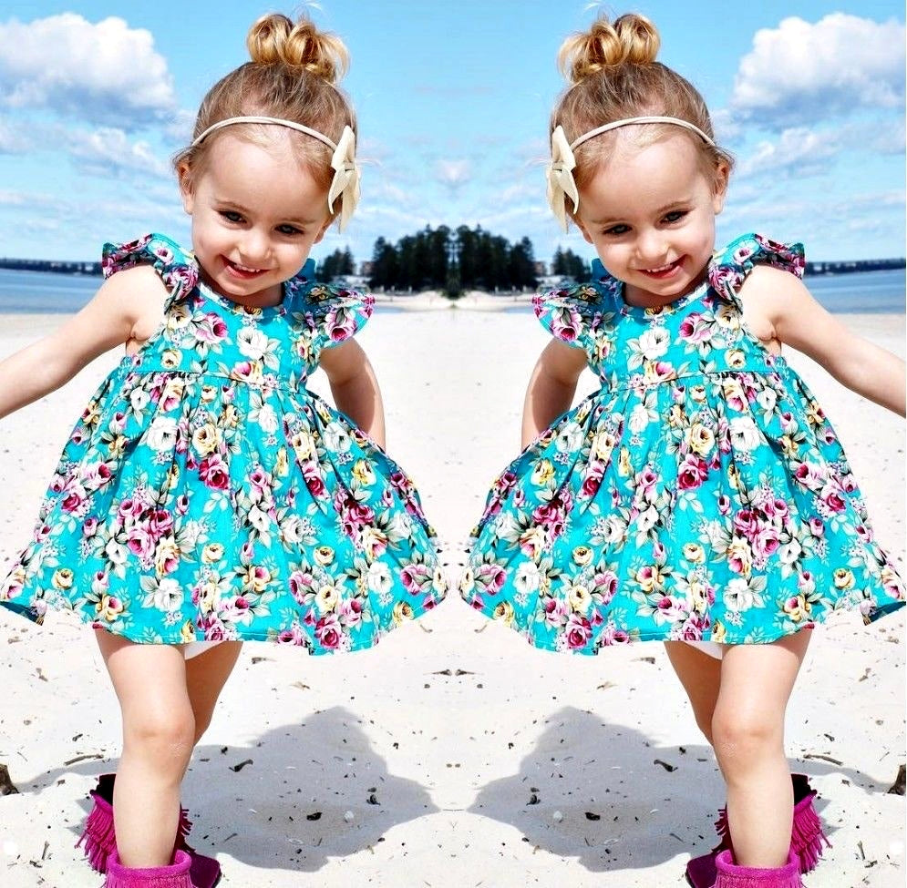 Floral Flower Little Girls Dresses GH20