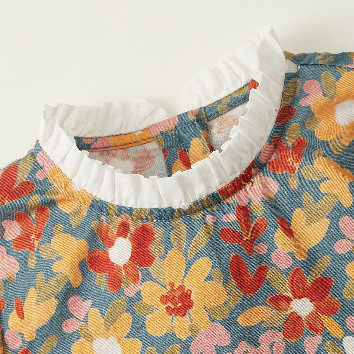 100% Cotton Flower Long Sleeves A-Line Skirt for Girls GH41
