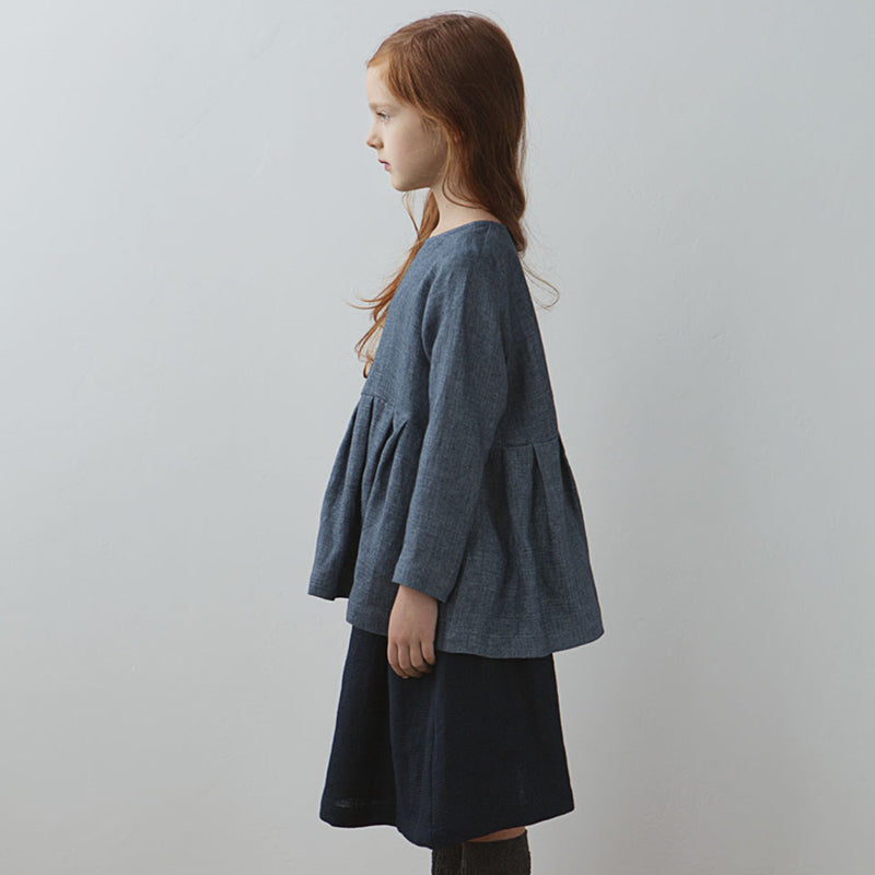 Retro Pleated Casual Loose Long Sleeve Linen Blouse TZ155