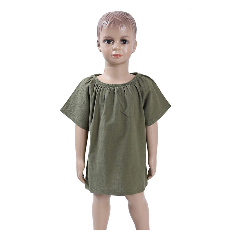 Summer Girls Casual Comfortable Round Neck Short-Sleeve T-Shirts Top WT030