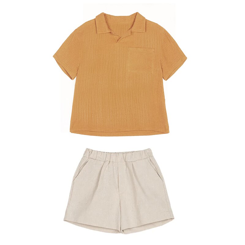 New Boys Casual Loose Short Sleeves Children's T-Shirt With Pocket VV21-(Hand Made)