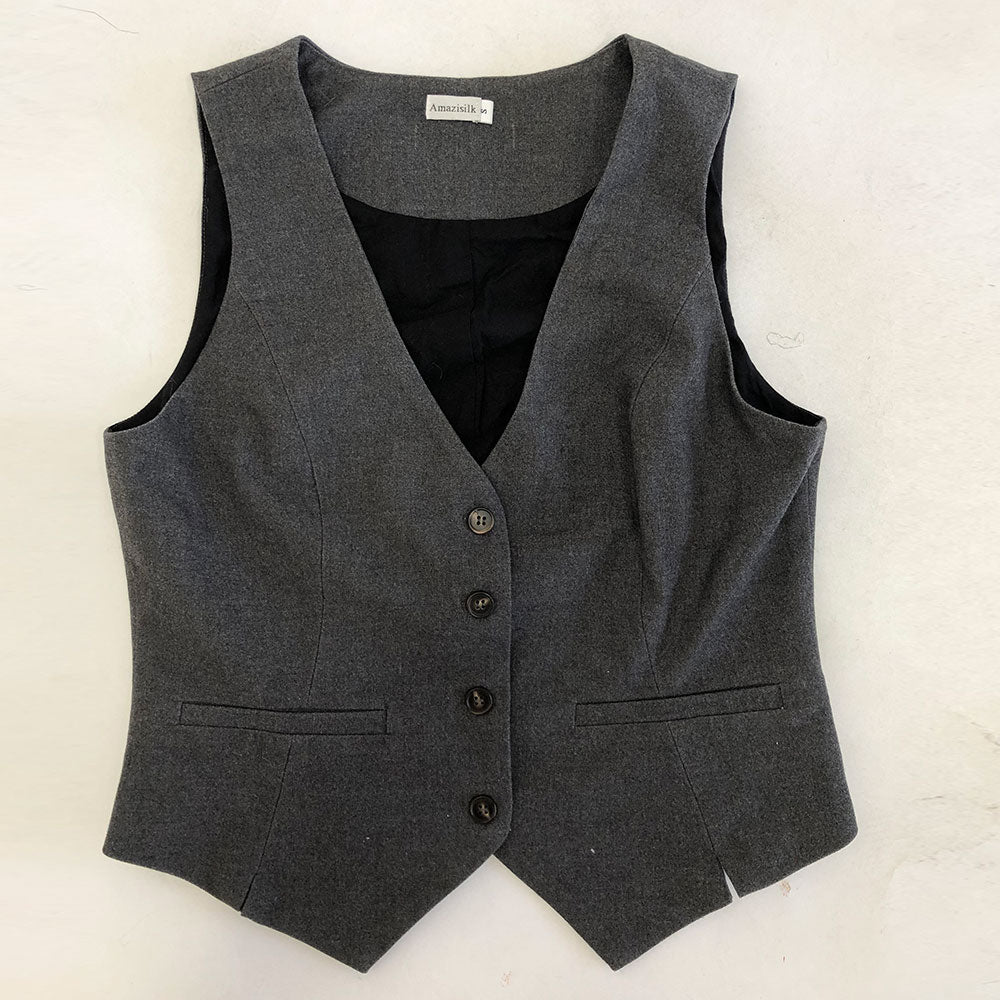 Amazisilk Women's Silk Blend Waistcoat