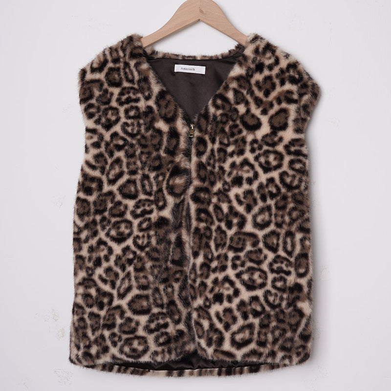 Amazisilk Women's Faux Fur Vest Gilets