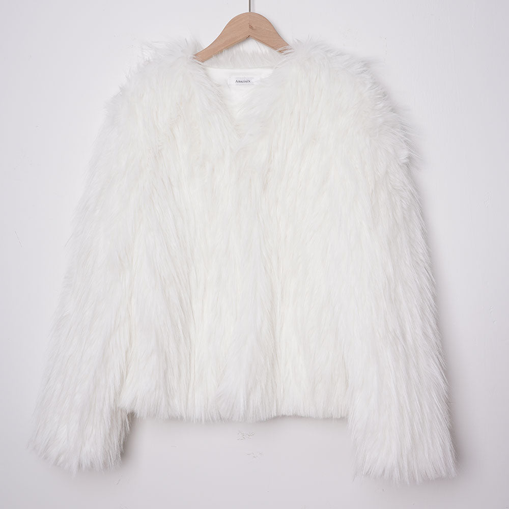 Amazisilk Women's Faux Fur Overcoats