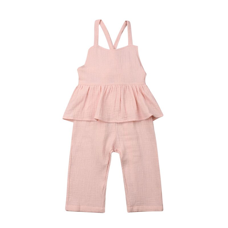 Girls Ruffle Romper Sleeveless Backless Jumpsuits GH53