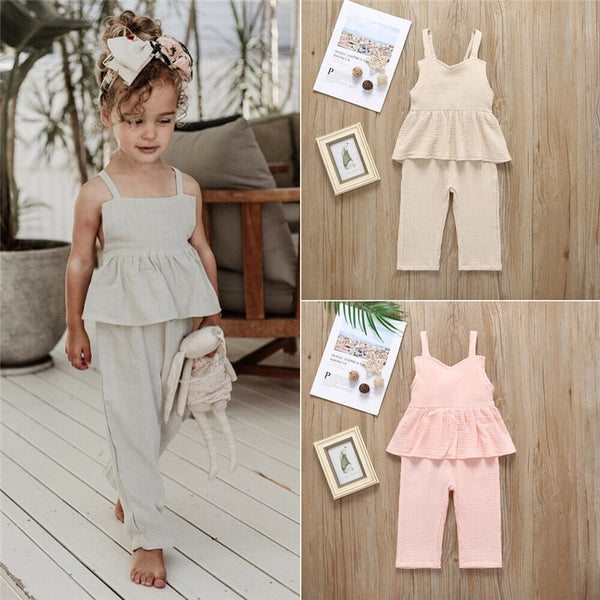 Girls Ruffle Romper Sleeveless Backless Jumpsuits GH53