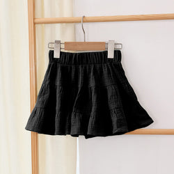 Girls Ruffle Casual Solid Sweet Mini Skirts TZ69