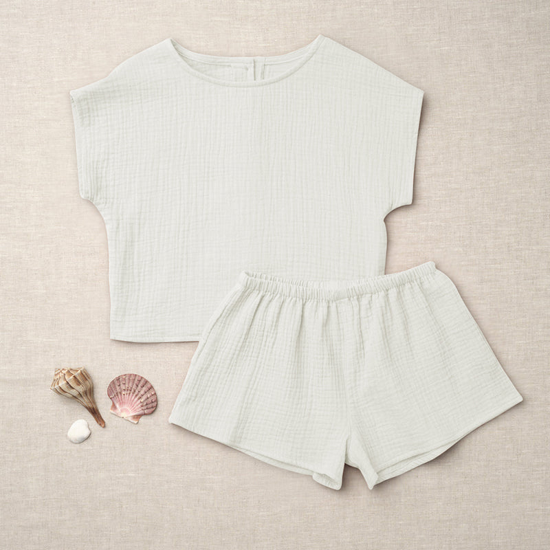 Girls Summer Casual Loose Thin Short-Sleeve T-Shirt Shorts 2pcs Sets TZ068