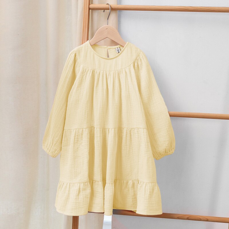 100% Cotton Girls Tiered Ruffle Dress TZ78