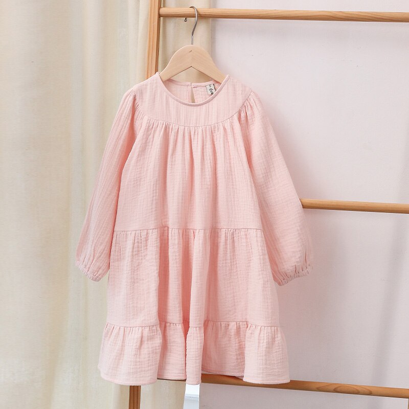 100% Cotton Girls Tiered Ruffle Dress TZ78