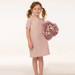 Toddler Girl V-neck Short Sleeve Dresses  TZ021