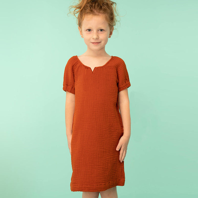 Toddler Girl V-neck Short Sleeve Dresses  TZ021