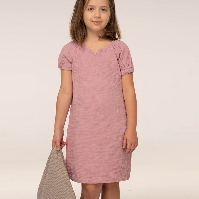 Toddler Girl V-neck Short Sleeve Dresses  TZ021