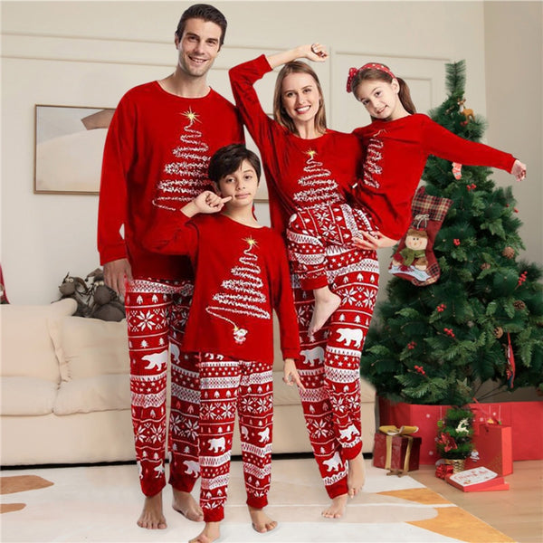 Christmas Print Family Pajamas Set GH06