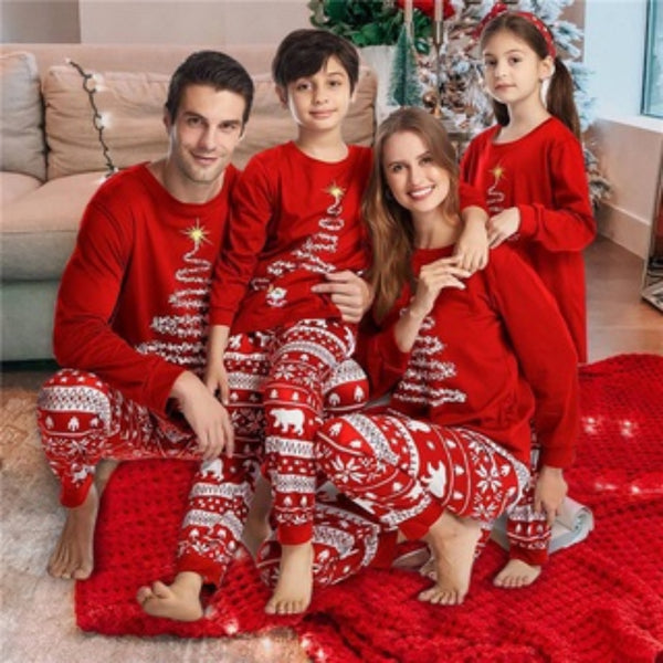 Christmas Print Family Pajamas Set GH06