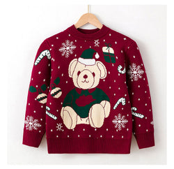 Christmas Bear Girl Pullover Bottoming Sweater GH10