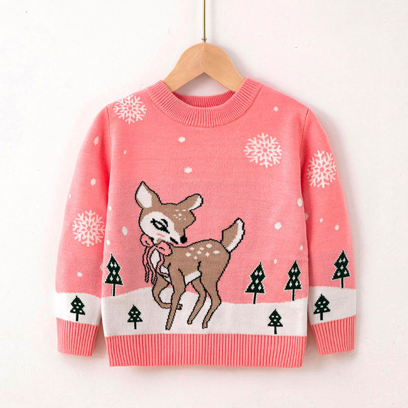 Christmas Fawn Children's Pullover Sweater GH14