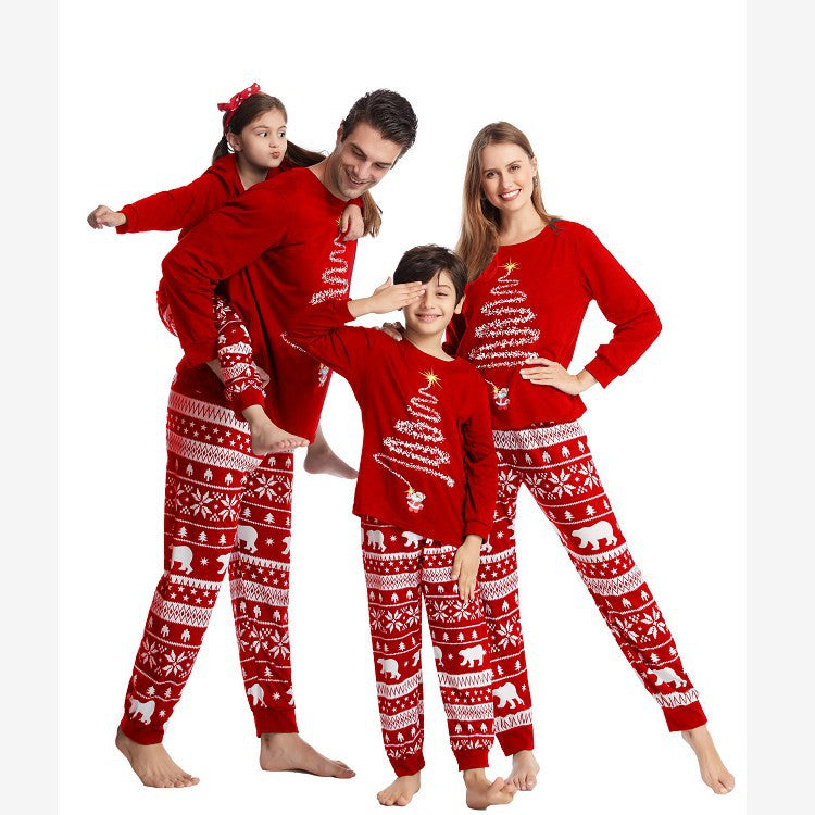 Christmas Print Family Pajamas Set GH06