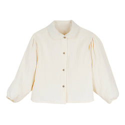 Girls Puff Sleeve Lapel Casual Shirt VV20-（Hand Made)