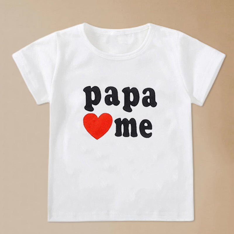 New I Love Papa Mama Kids T-shirt  GH29