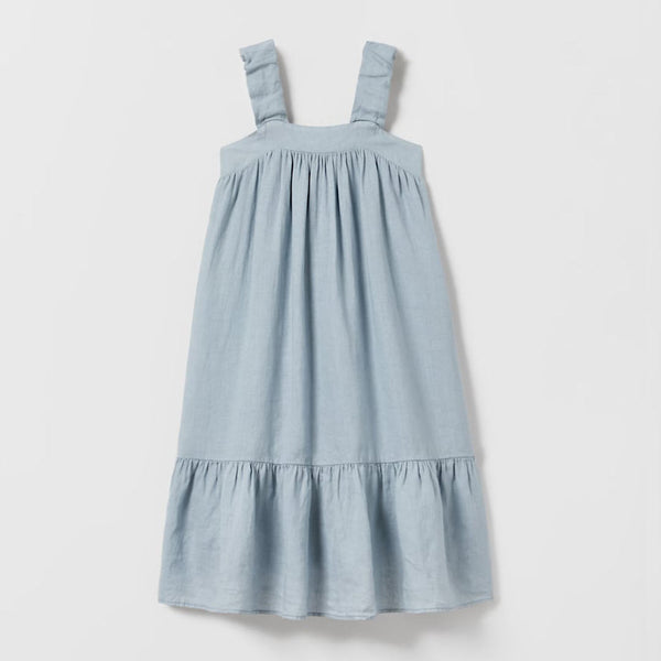 Girls' Cutout Ruffle Hem Dress 223310KLV -（Hand Made)