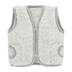 100% Polyester Zipper Vest 223066KWP-（Hand Made)