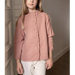 New Retro Children's Shirts With Buttons Casual Straight Cut Tops TZP11-(Hand Made)