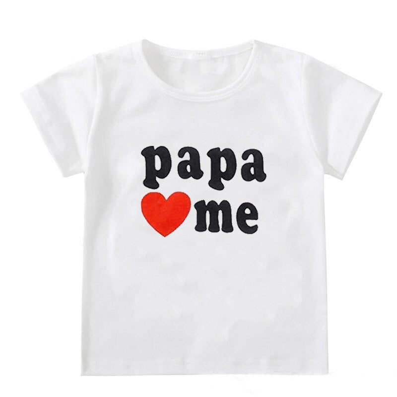 New I Love Papa Mama Kids T-shirt  GH29