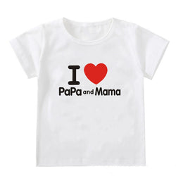 New I Love Papa Mama Kids T-shirt  GH29