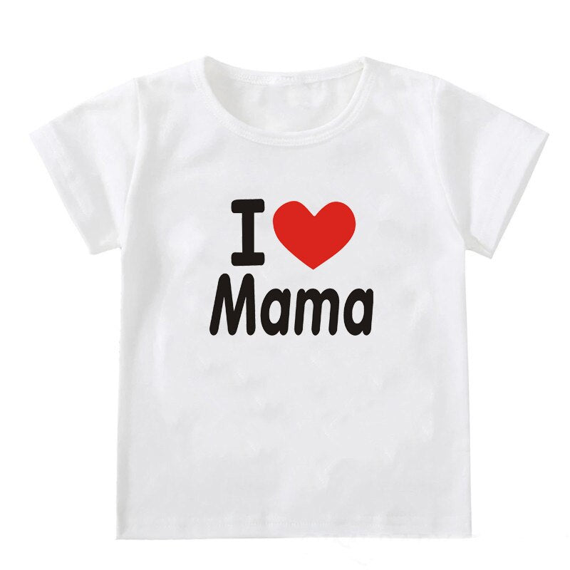 New I Love Papa Mama Kids T-shirt  GH29