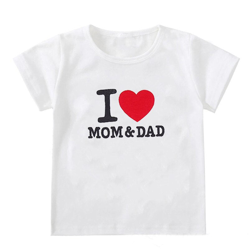 New I Love Papa Mama Kids T-shirt  GH29