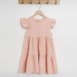 Girls Layered Ruffle Dress 100% Cotton Princess Dresses TZ88