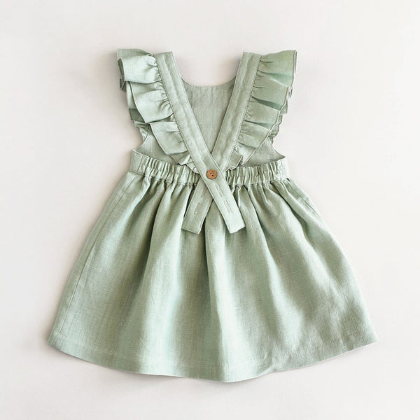 Girl Solid Color Sleeveless Princess Dress TZ47