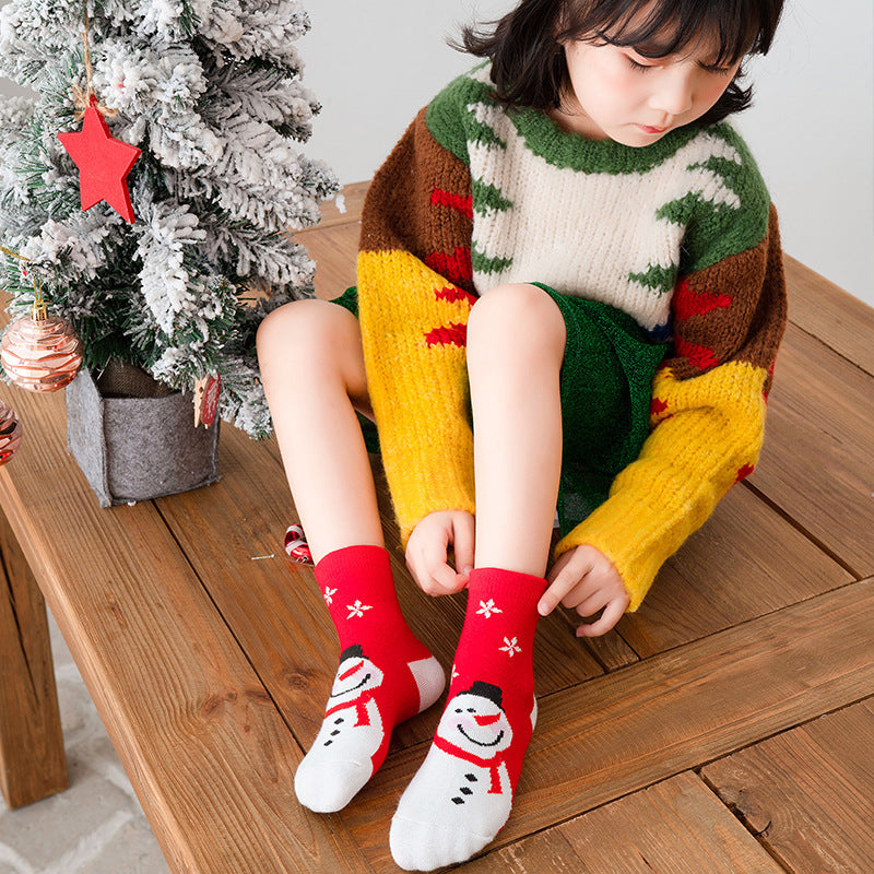 Autumn and Winter New Children's Cute Christmas Socks GH48