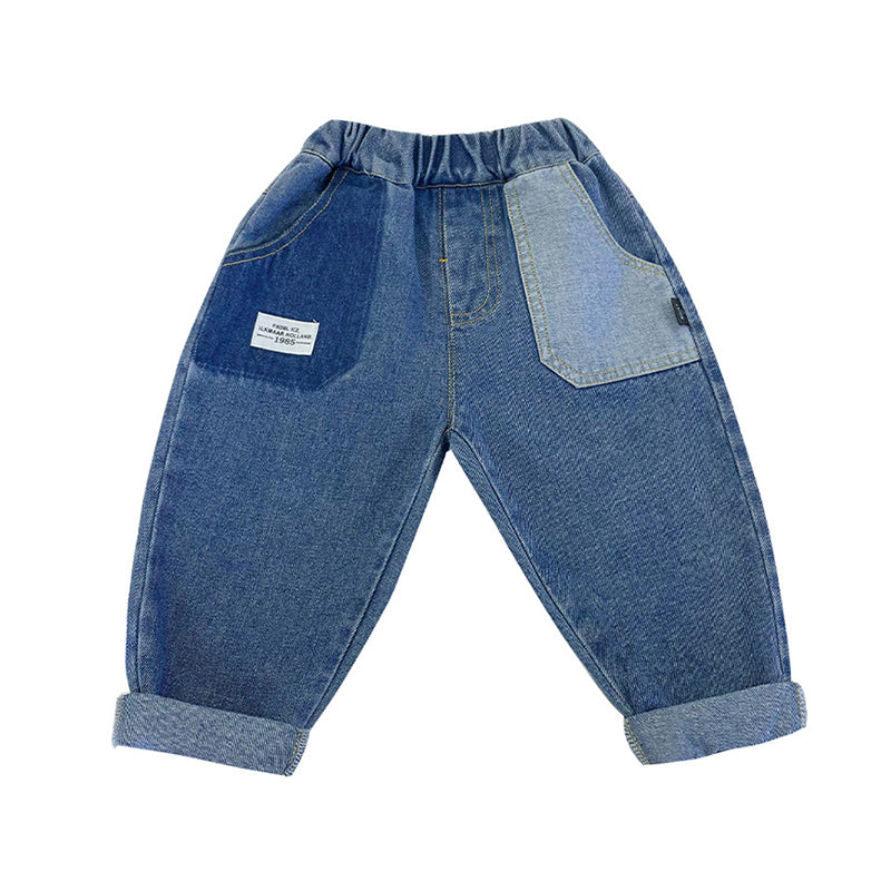 Children's  Boys Casual Pocket Retro Jeans WTP103