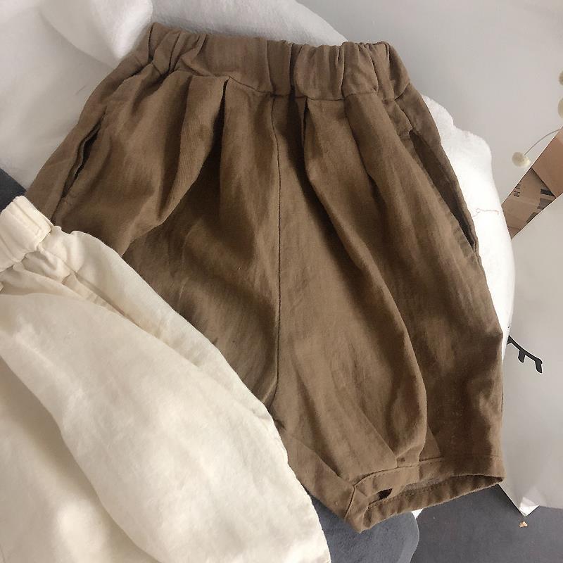 Children's Retro  Linen Knee Length Casual Loose Pants WT040